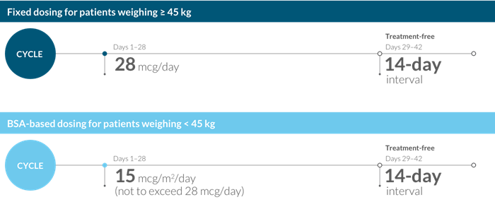 BLINCYTO® (blinatumomab) Dosing for Patients Weighing ≥ 45kg, Consolidation Phase