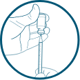 Transfer Reconstituted BLINCYTO® (blinatumomab) into IV Bag Icon