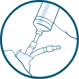 Remove air from the IV bag